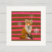 Gingerbread Fox Happy Square