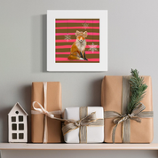 Gingerbread Fox Happy Square