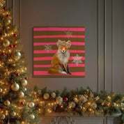 Gingerbread Fox Canvas Wrap