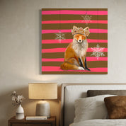 Gingerbread Fox Canvas Wrap
