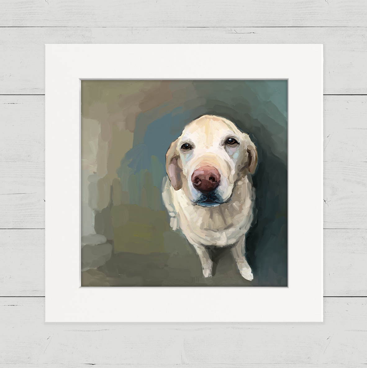 Good Boy Yellow Lab Happy Square