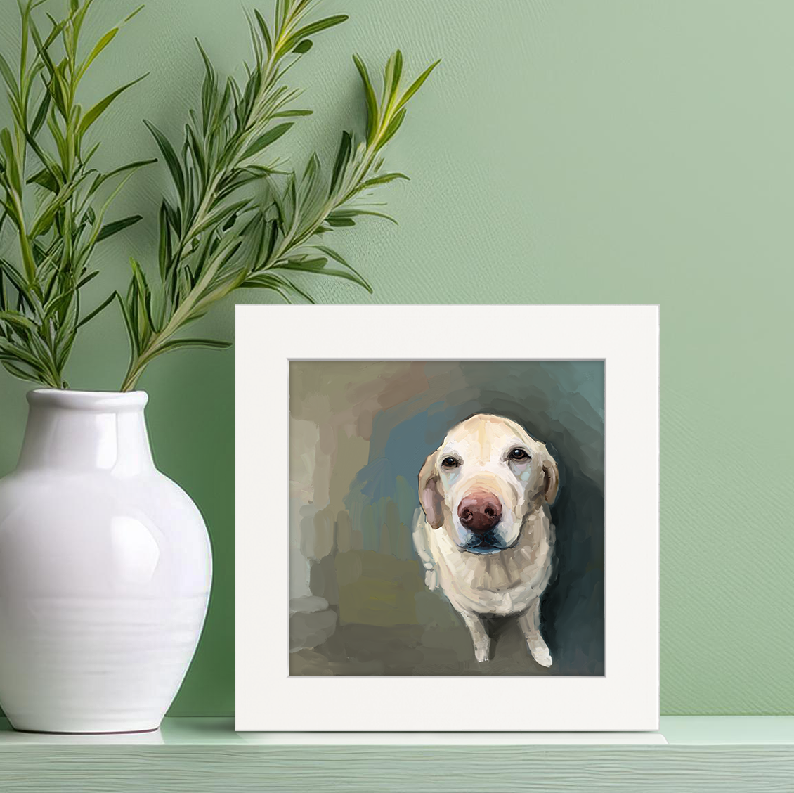 Good Boy Yellow Lab Happy Square