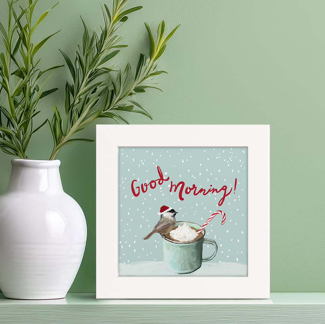 Good Morning Bird Happy Square