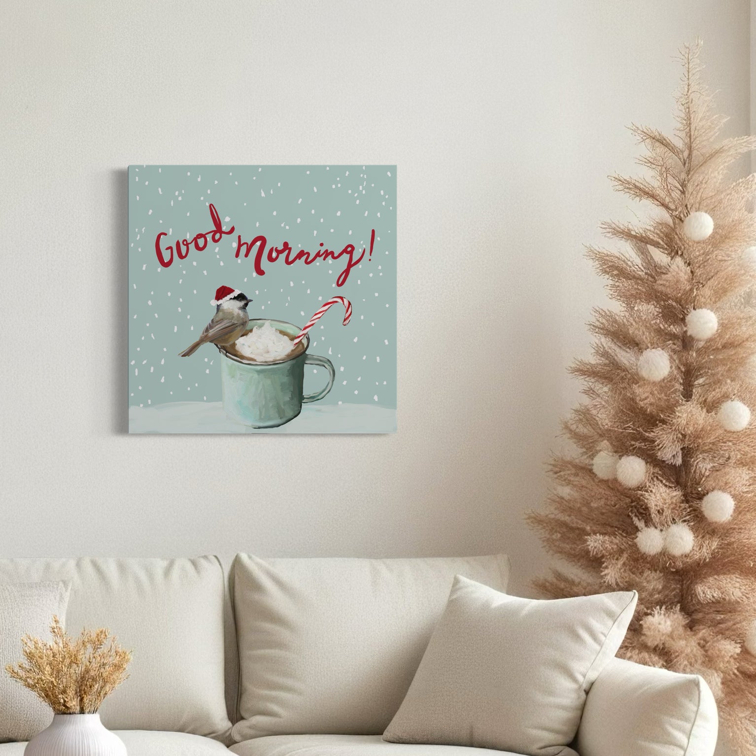 Good Morning Bird Canvas Wrap