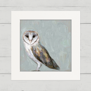 Gray Day Owl Happy Square