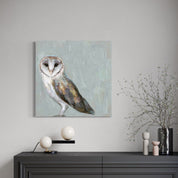 Gray Day Owl Canvas Wrap