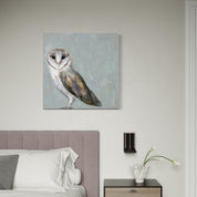 Gray Day Owl Canvas Wrap