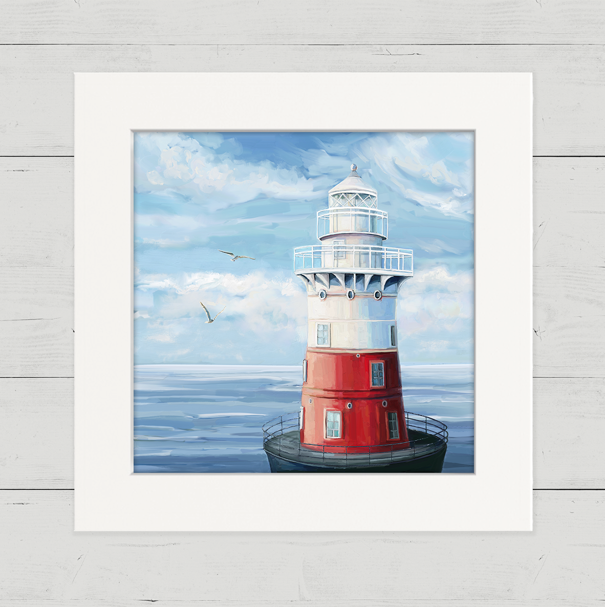 Greens Ledge Lighthouse Happy Square