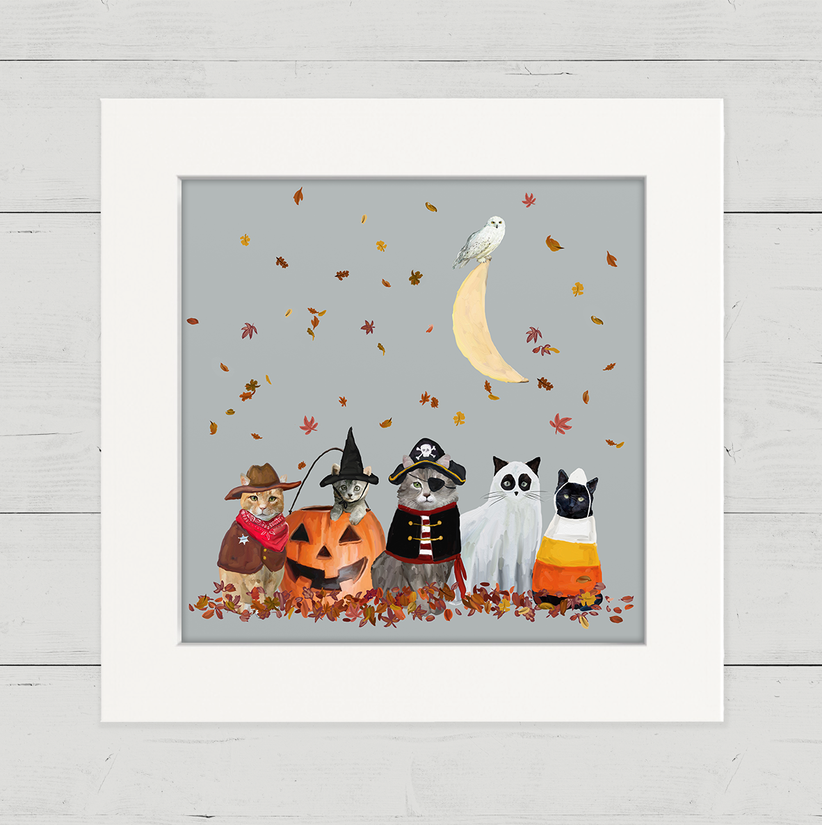 Halloween Cats Happy Square