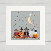 Halloween Cats Happy Square