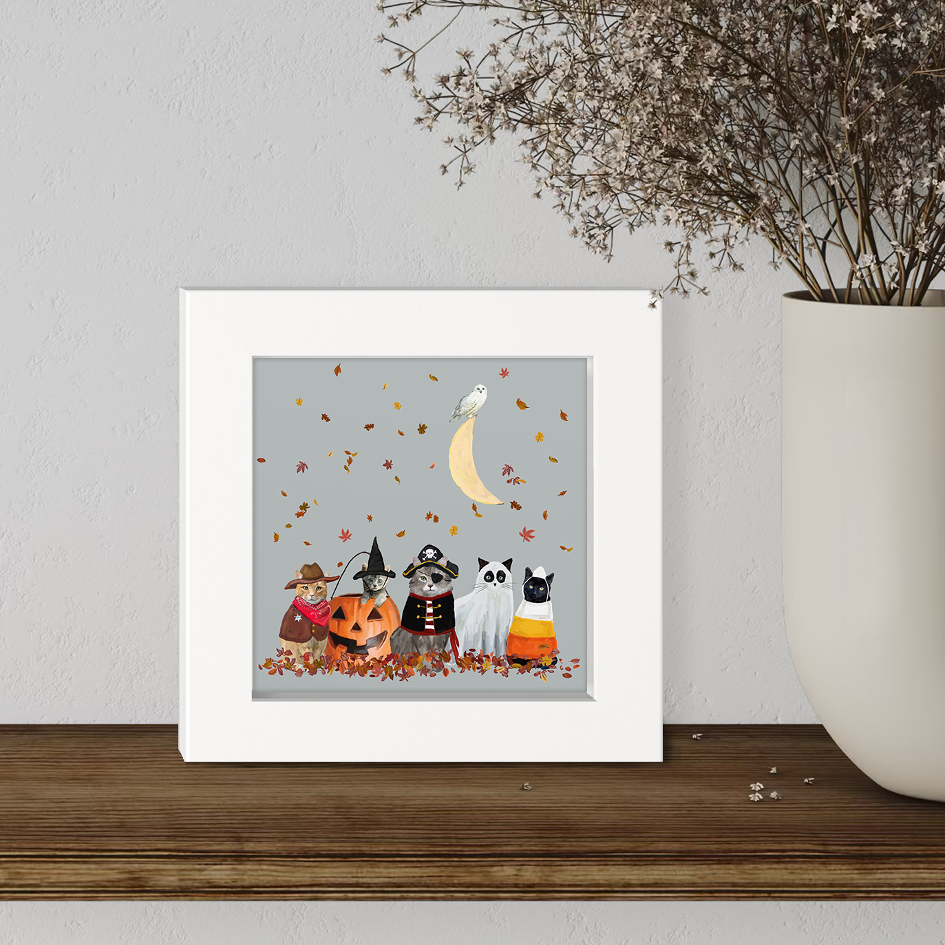 Halloween Cats Happy Square