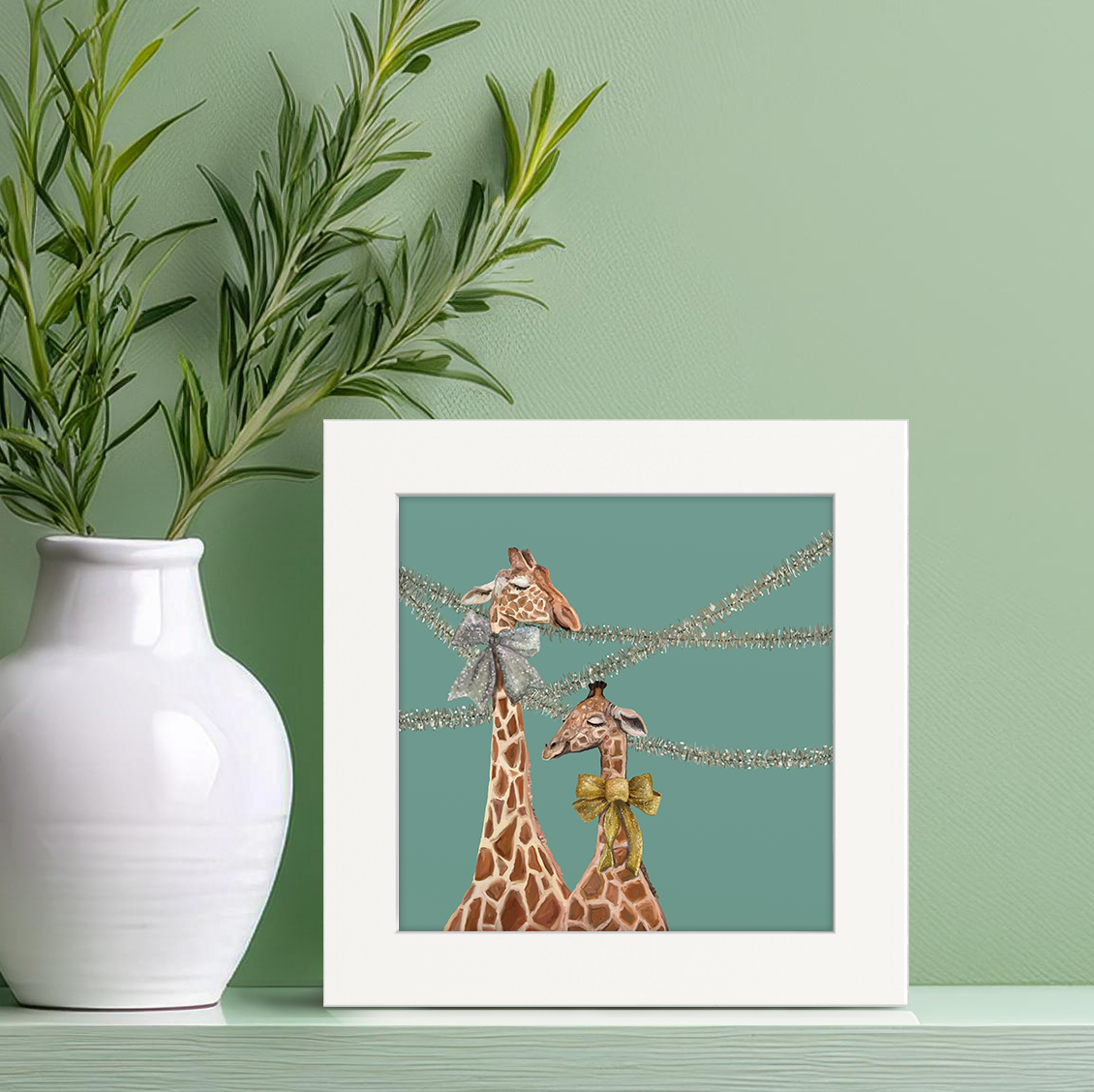 Holiday - New Year Giraffes Happy Square