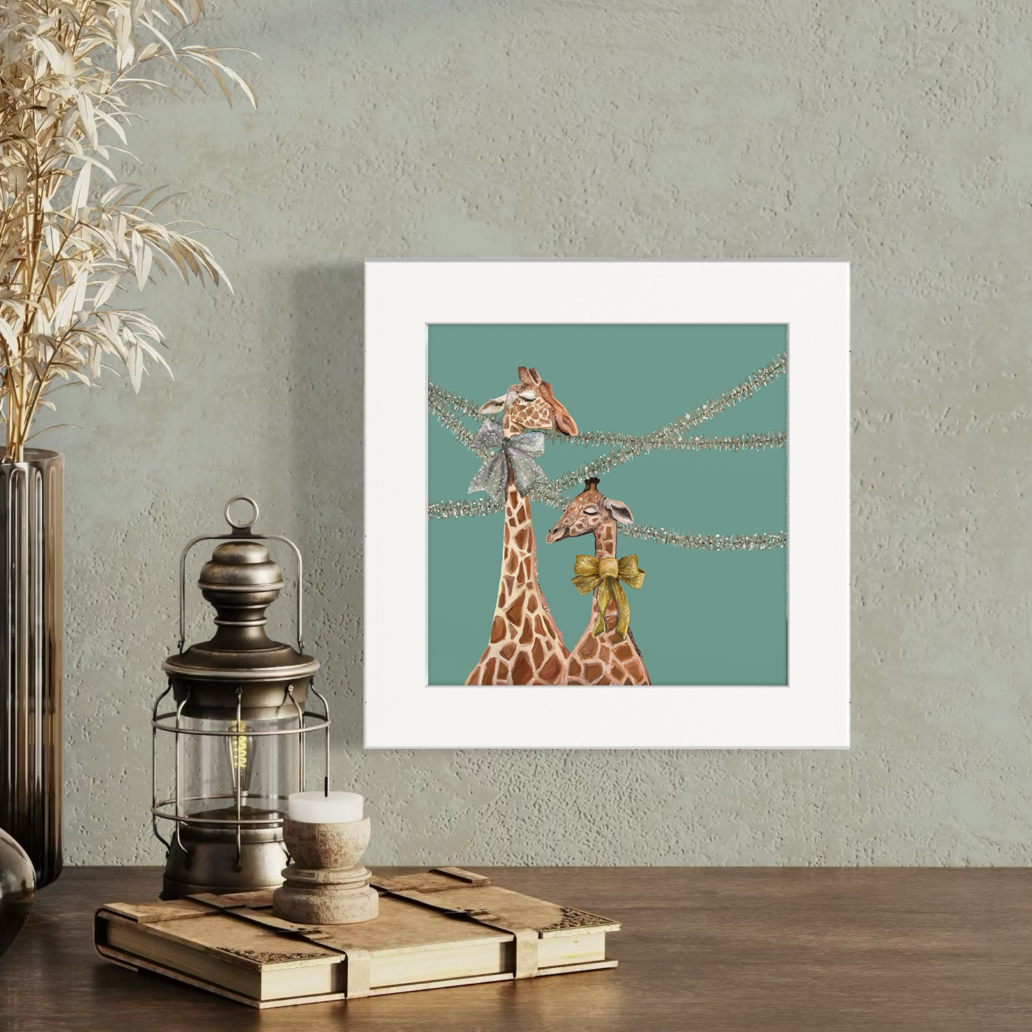 Holiday - New Year Giraffes Happy Square