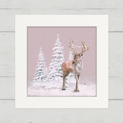 Holiday Deer Happy Square