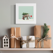Holiday Elephant Happy Square