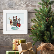 Holiday Fishing Trio Happy Square