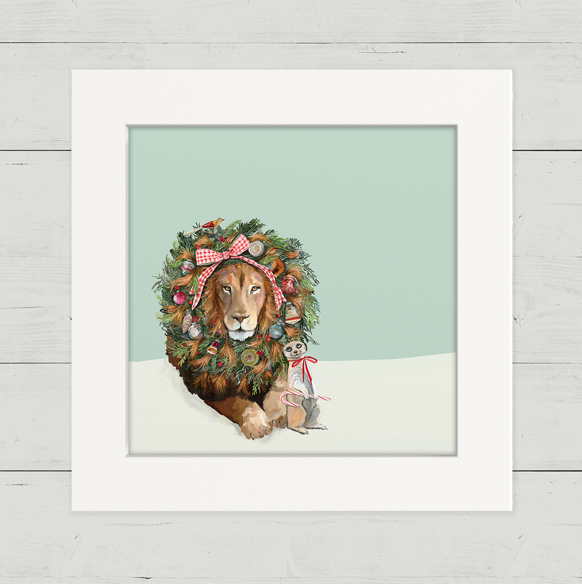 Holiday Lion Happy Square