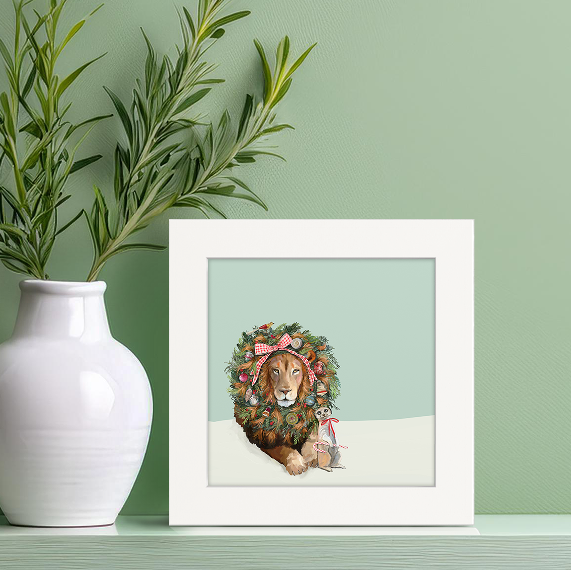 Holiday Lion Happy Square