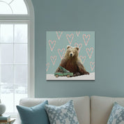 Holiday - Vintage Truck and Bear Canvas Wrap