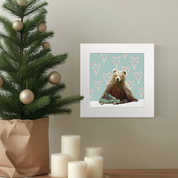 Holiday - Vintage Truck and Bear Happy Square