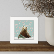 Holiday - Vintage Truck and Bear Happy Square