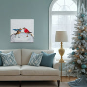 Holiday Collection - Skating Birds Canvas Wrap