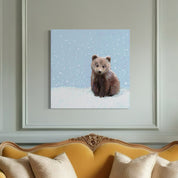 Holiday Collection - Snowy Baby Bear Canvas Wrap