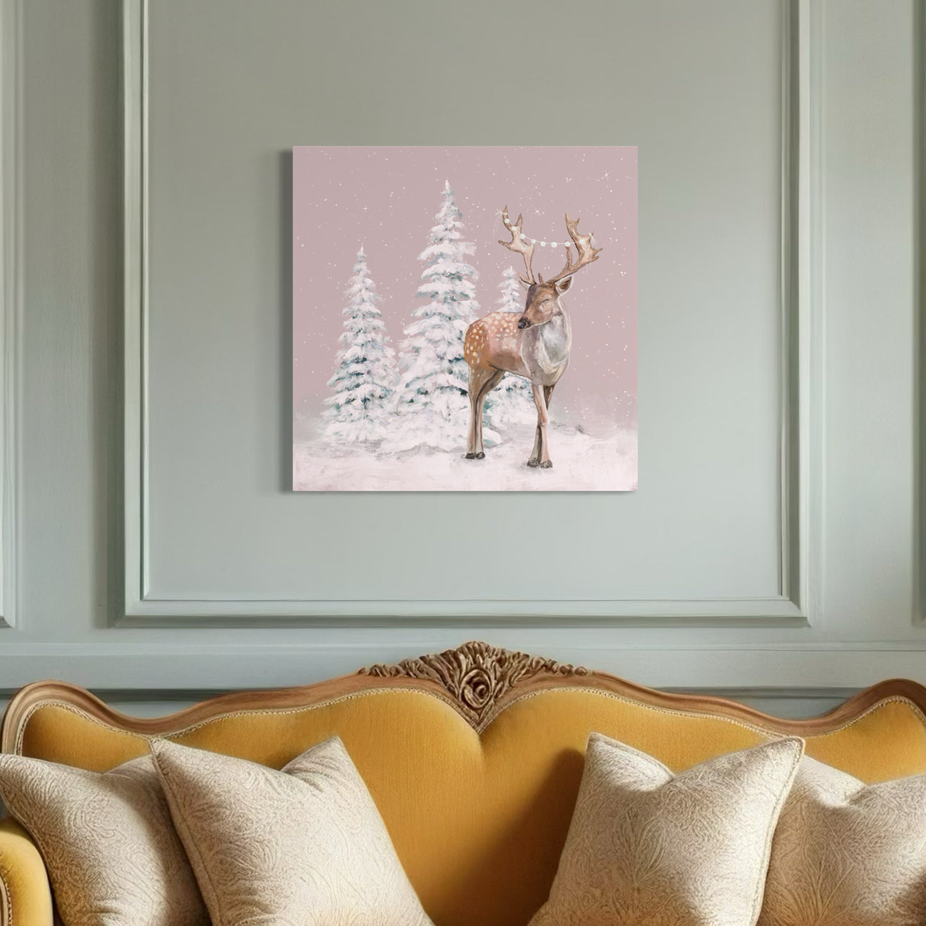 Holiday Deer Canvas Wrap