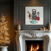 Holiday Fishing Trio Canvas Wrap