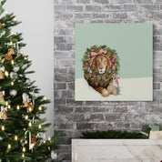 Holiday Lion Canvas Wrap