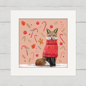 Hot Cocoa Fox Happy Square