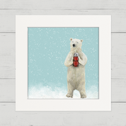 Hot Cocoa Polar Bear Happy Square