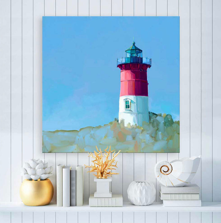 Nauset Lighthouse Stretched Canvas Wall Art