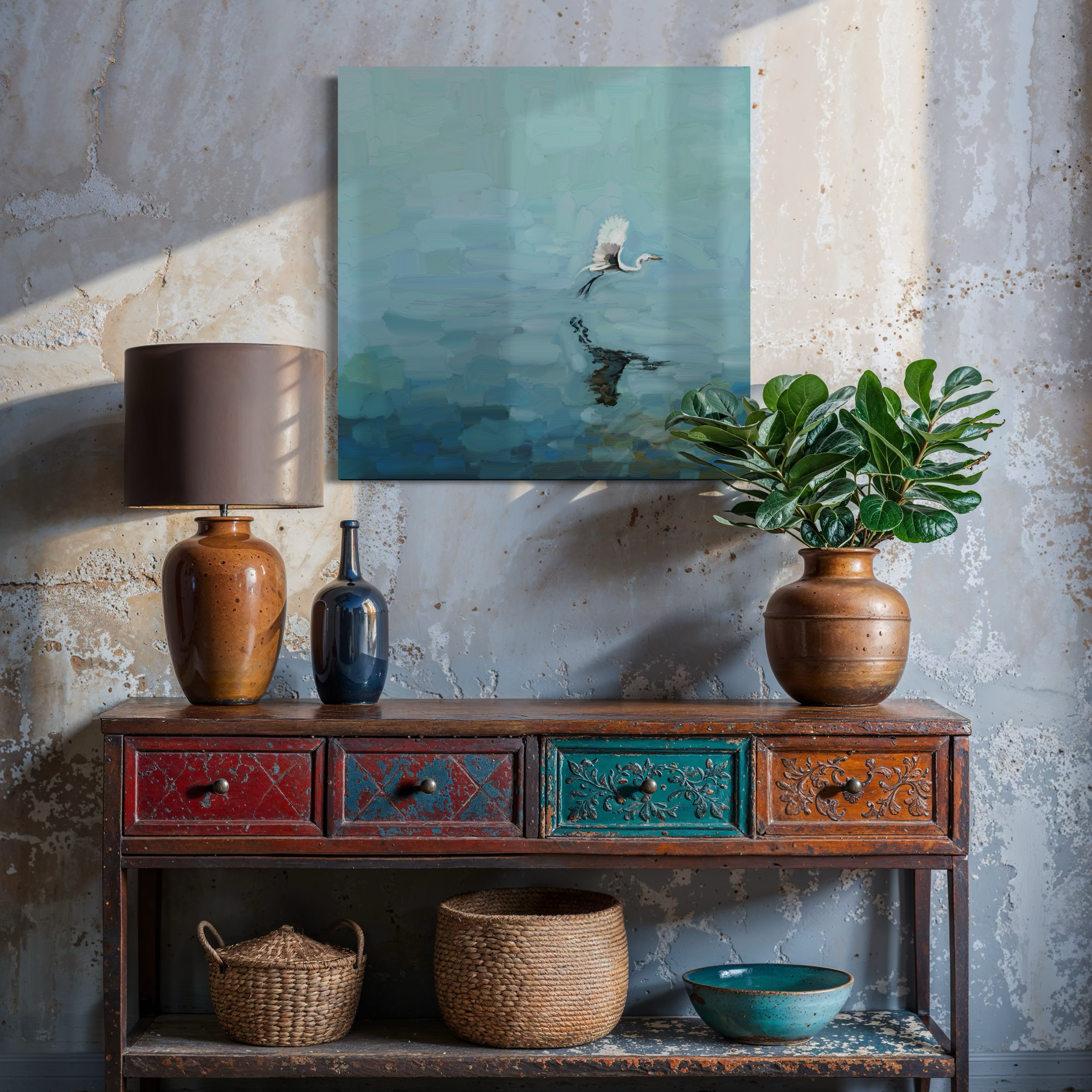 Great Egret Canvas Wrap