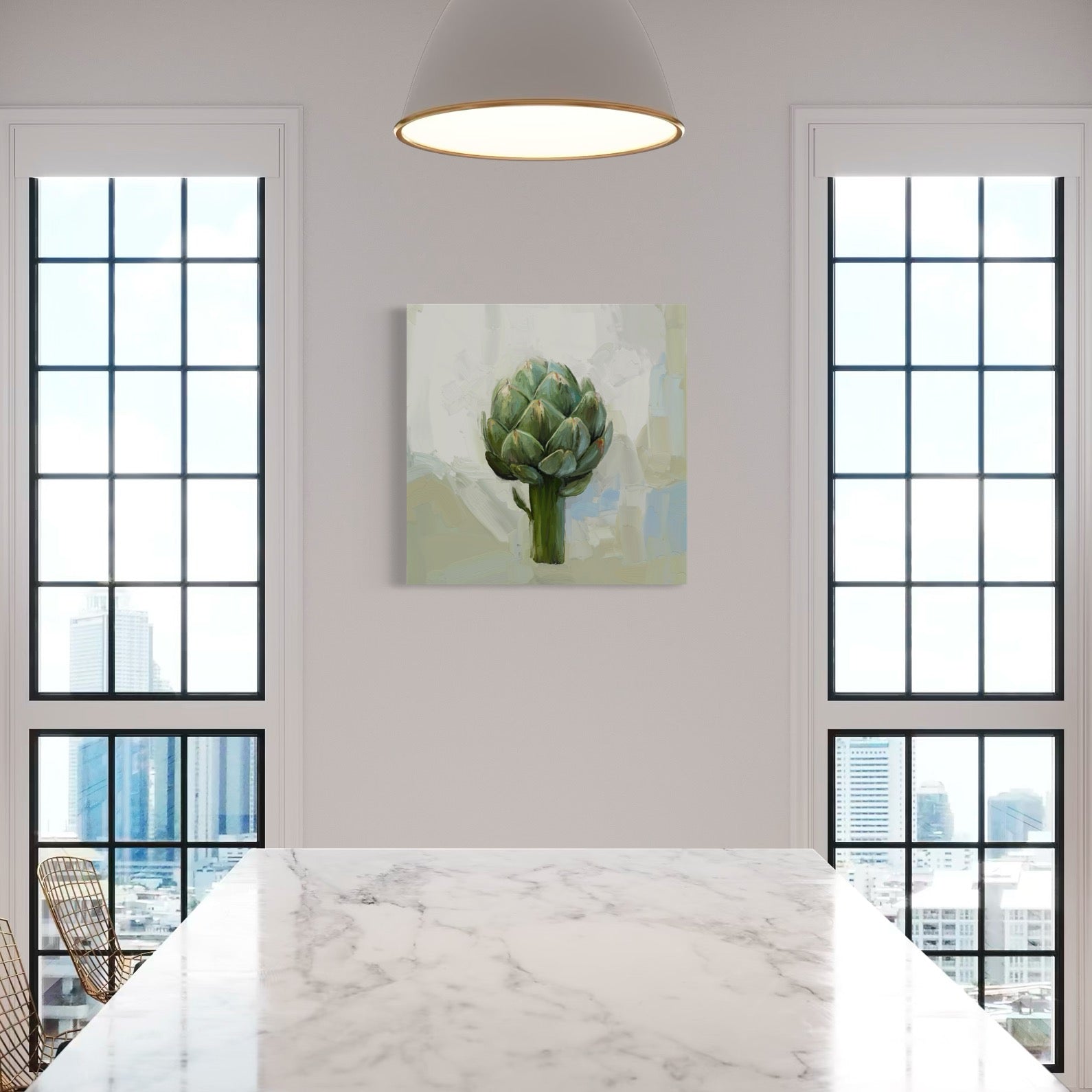 Kitchen Artichoke Canvas Wrap