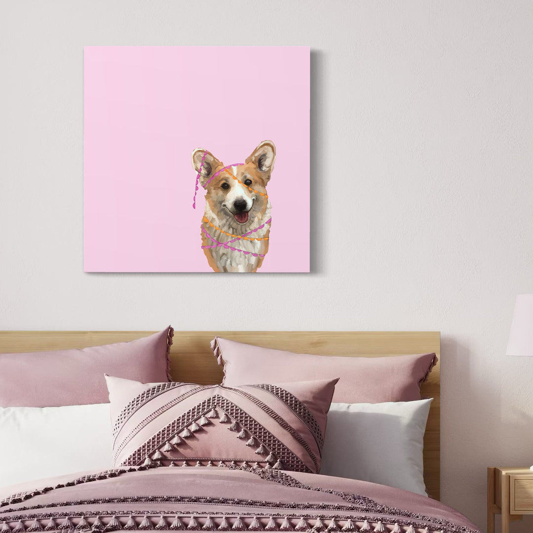 Best Friend - Party Corgi Canvas Wrap