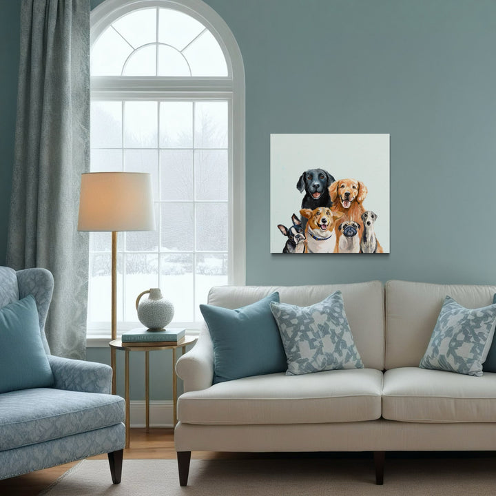 Dog Bunch 2 Canvas Wrap