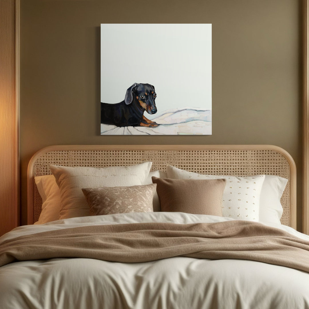 Doxie Side Eye Canvas Wrap