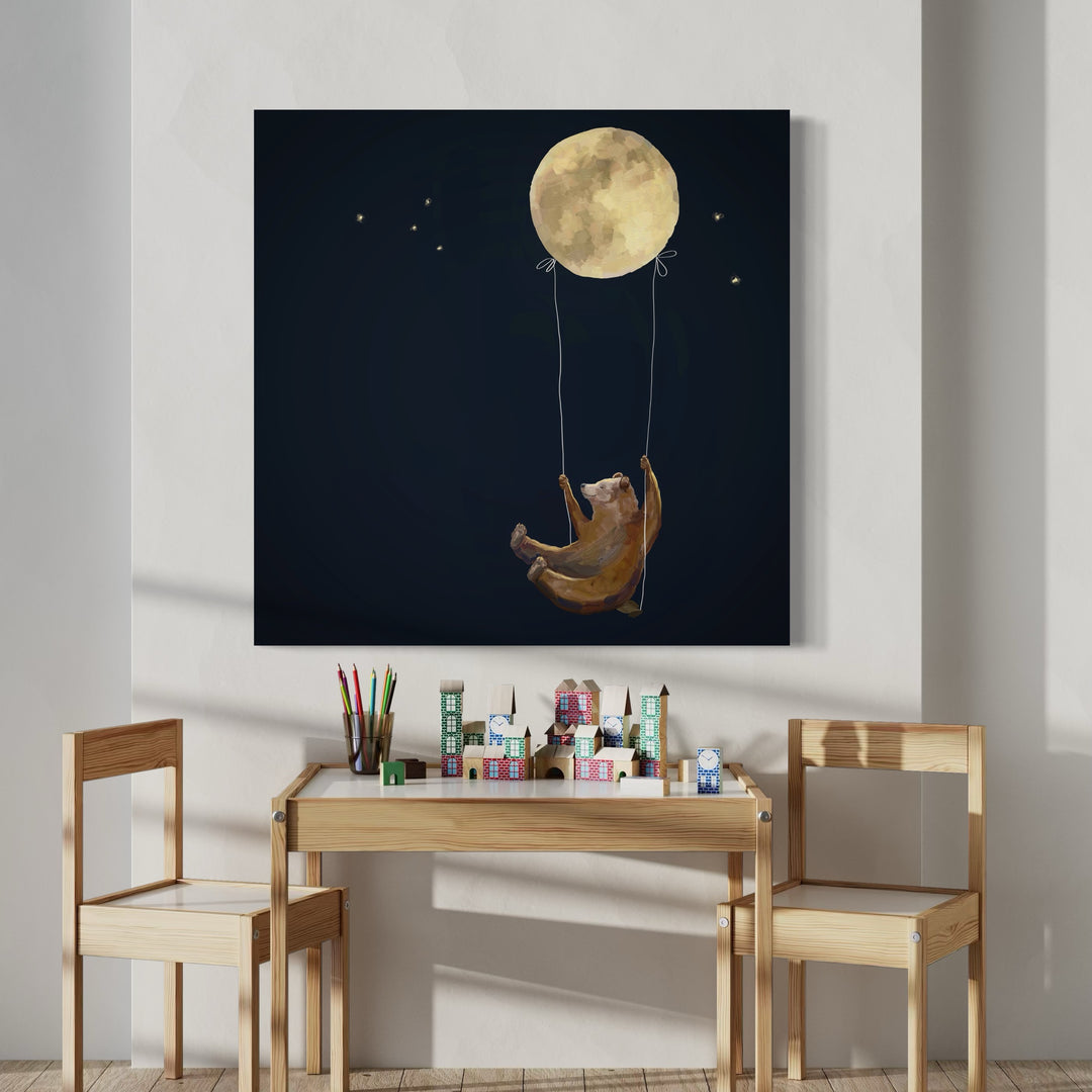 Dreamy Bear Canvas Wrap