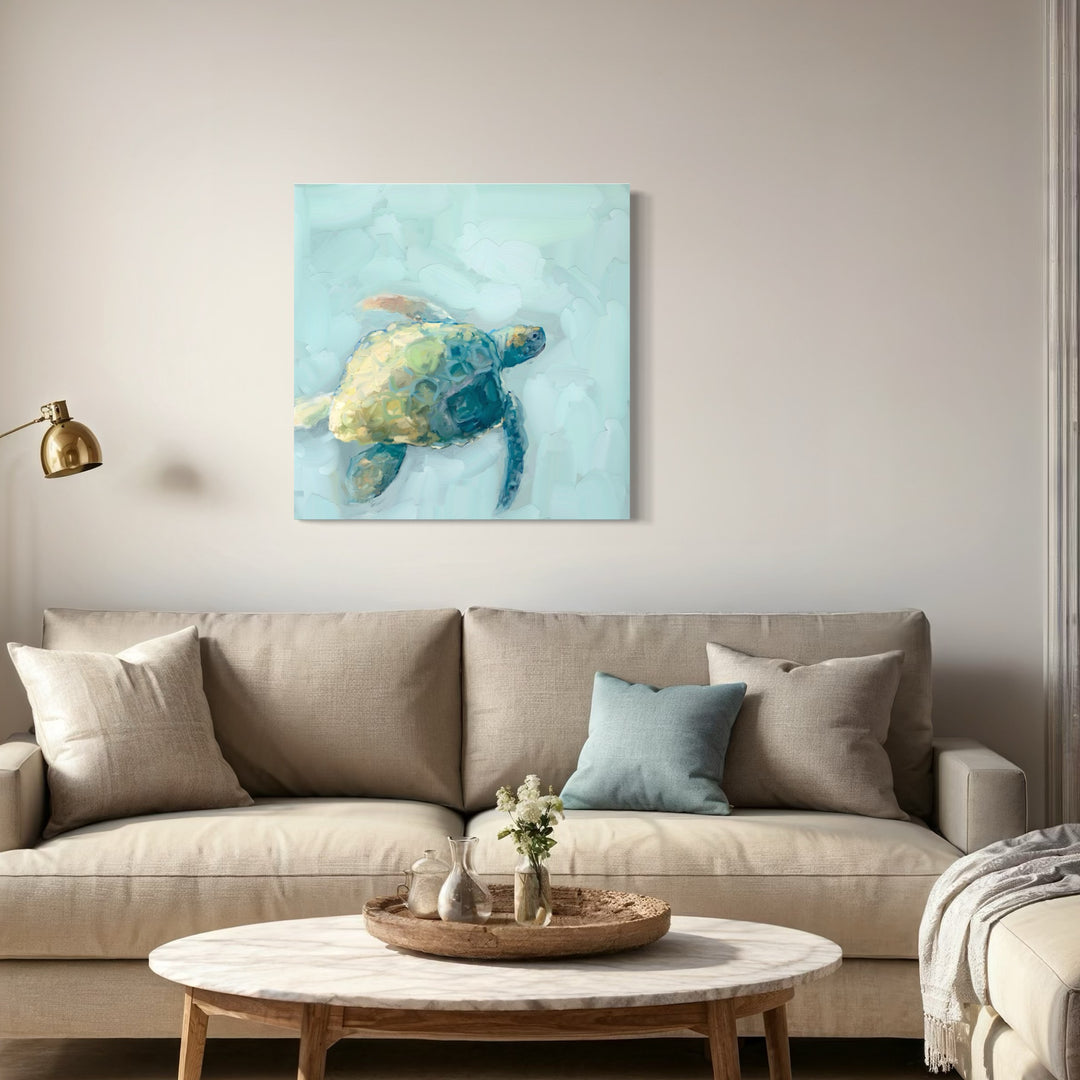 Dreamy Sea Turtle Canvas Wrap