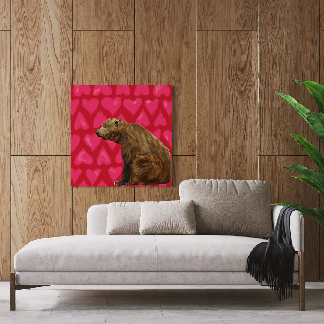 Valentine Bear Canvas Wrap