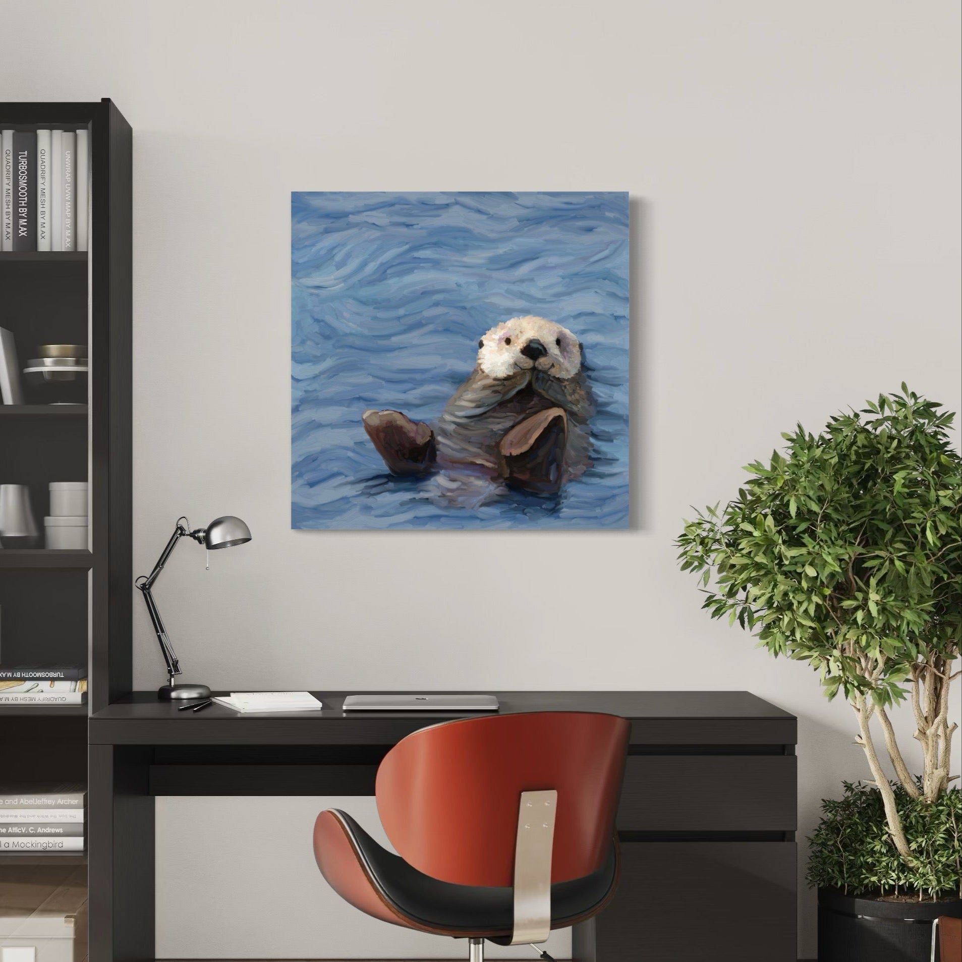 Otter Play 3 Canvas Wrap