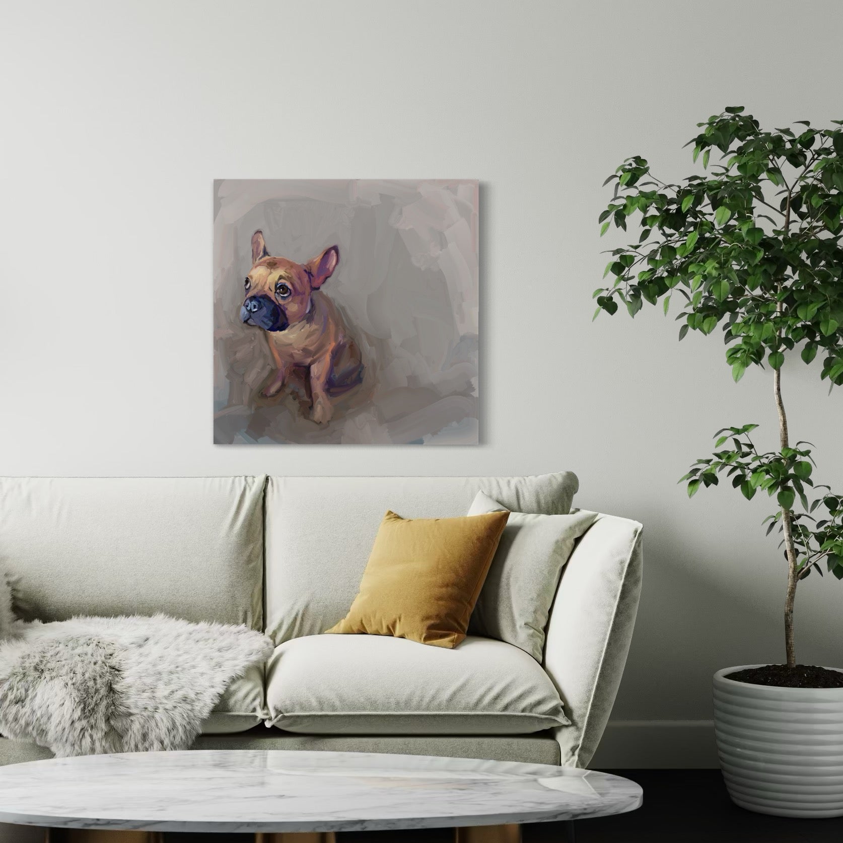 Fawn Frenchie Canvas Wrap