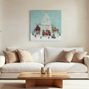 Peace on Earth Christmas Tree Canvas Wrap