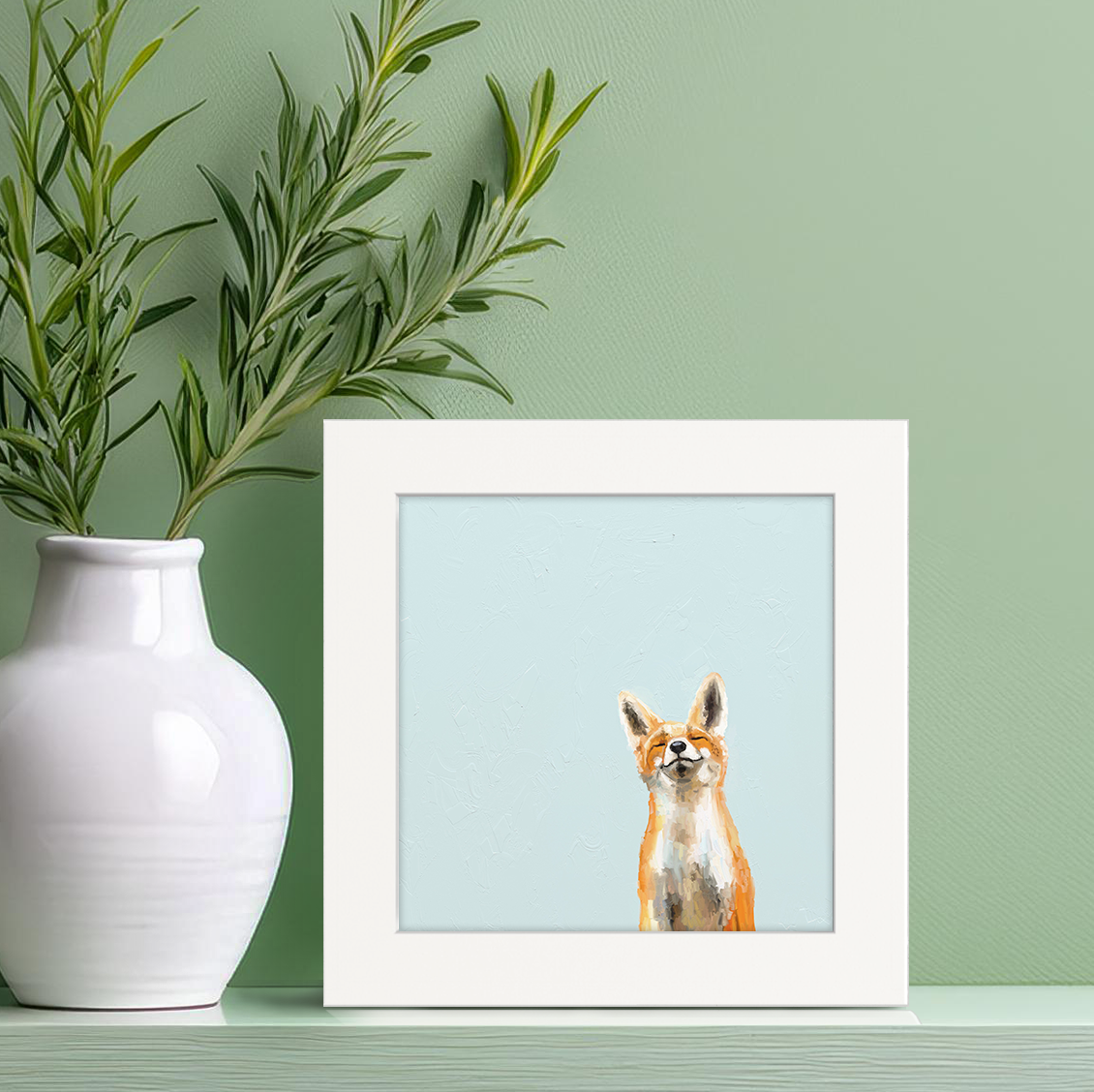 Joyful Fox Happy Square