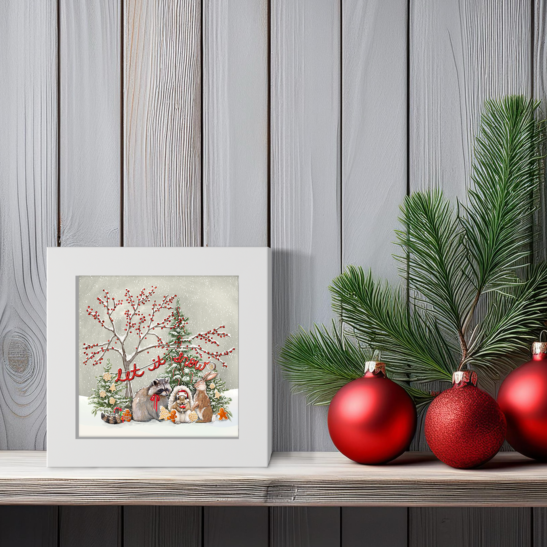 Let It Snow Happy Square