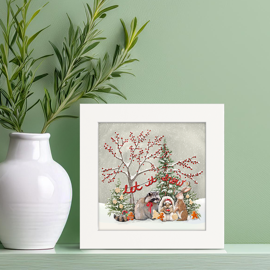 Let It Snow Happy Square