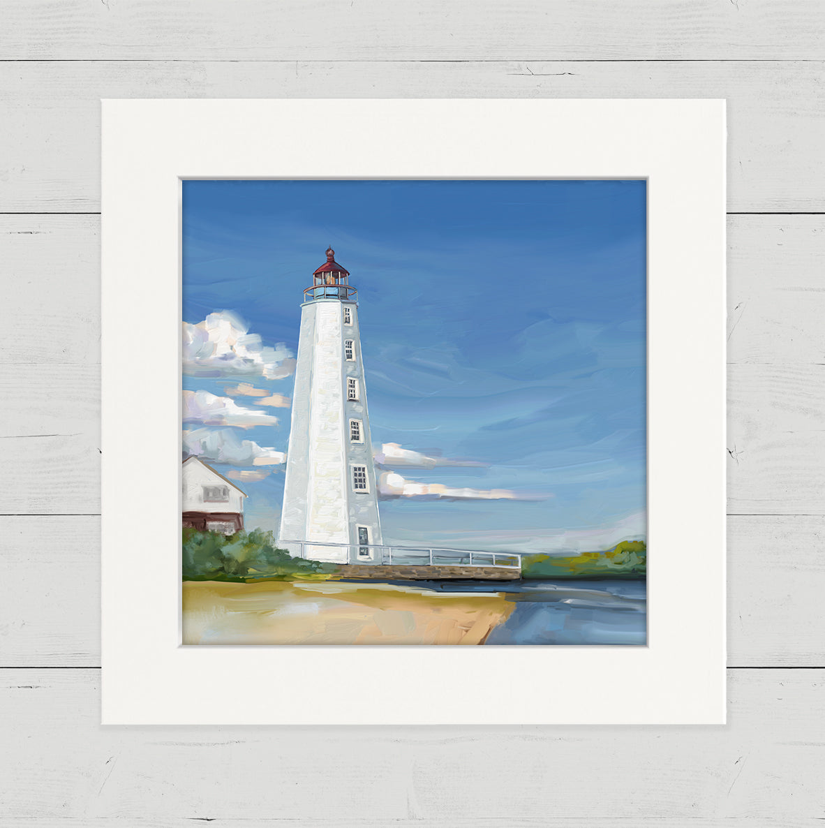 Lynde Point Lighthouse Happy Square