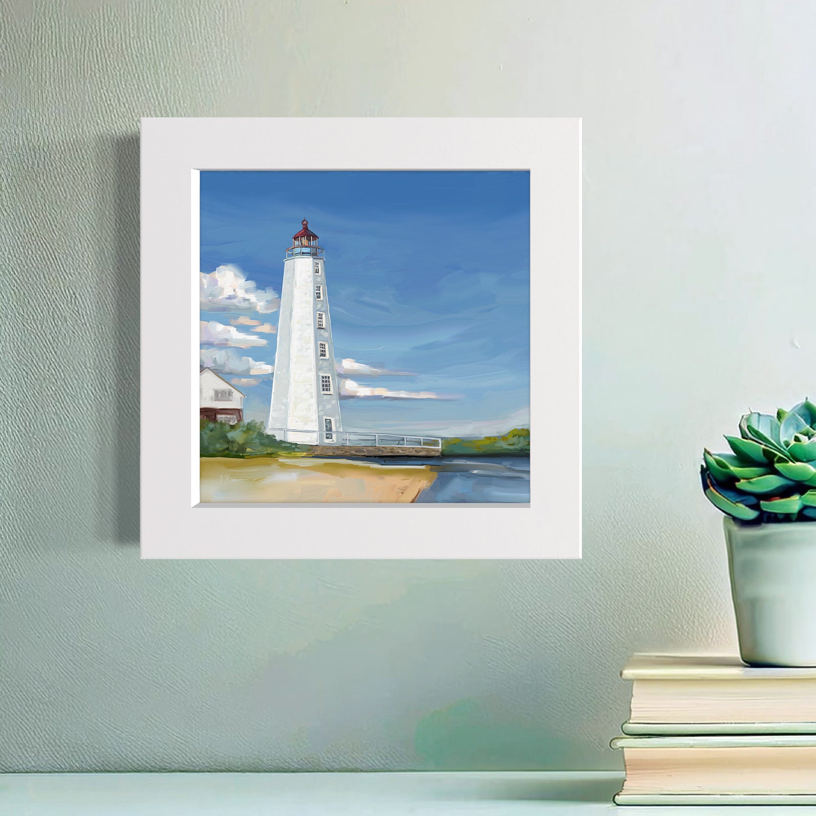 Lynde Point Lighthouse Happy Square