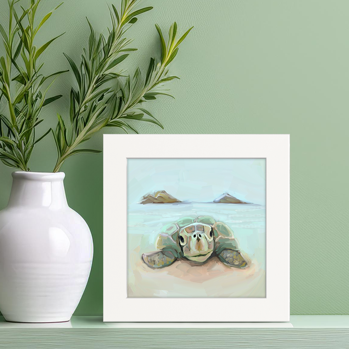 Mokulua Sea Turtle Happy Square™